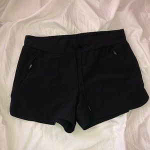 black athletic shorts